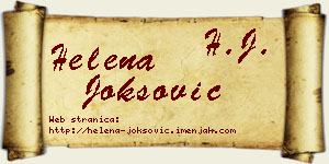 Helena Joksović vizit kartica